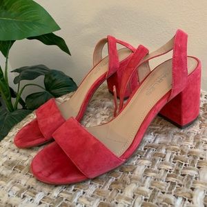Red Suede Charles by Charles David Heels Size 6